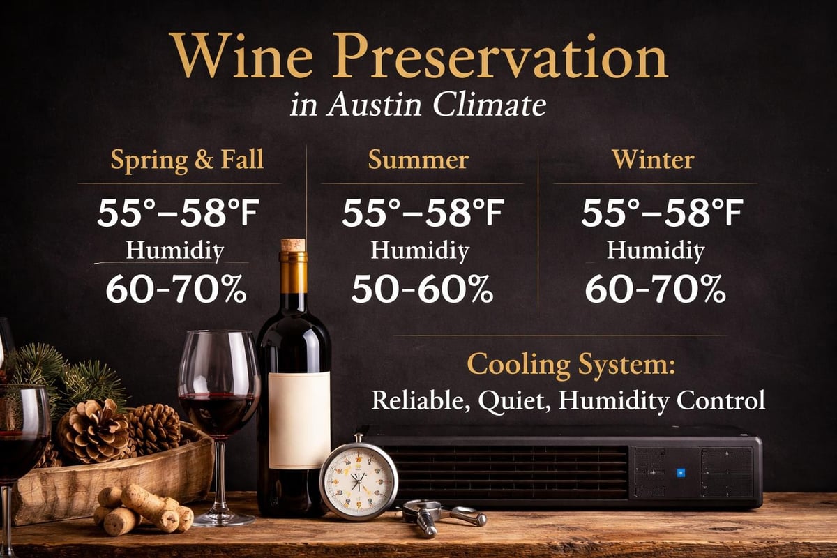 Climate control requirements for wine storage