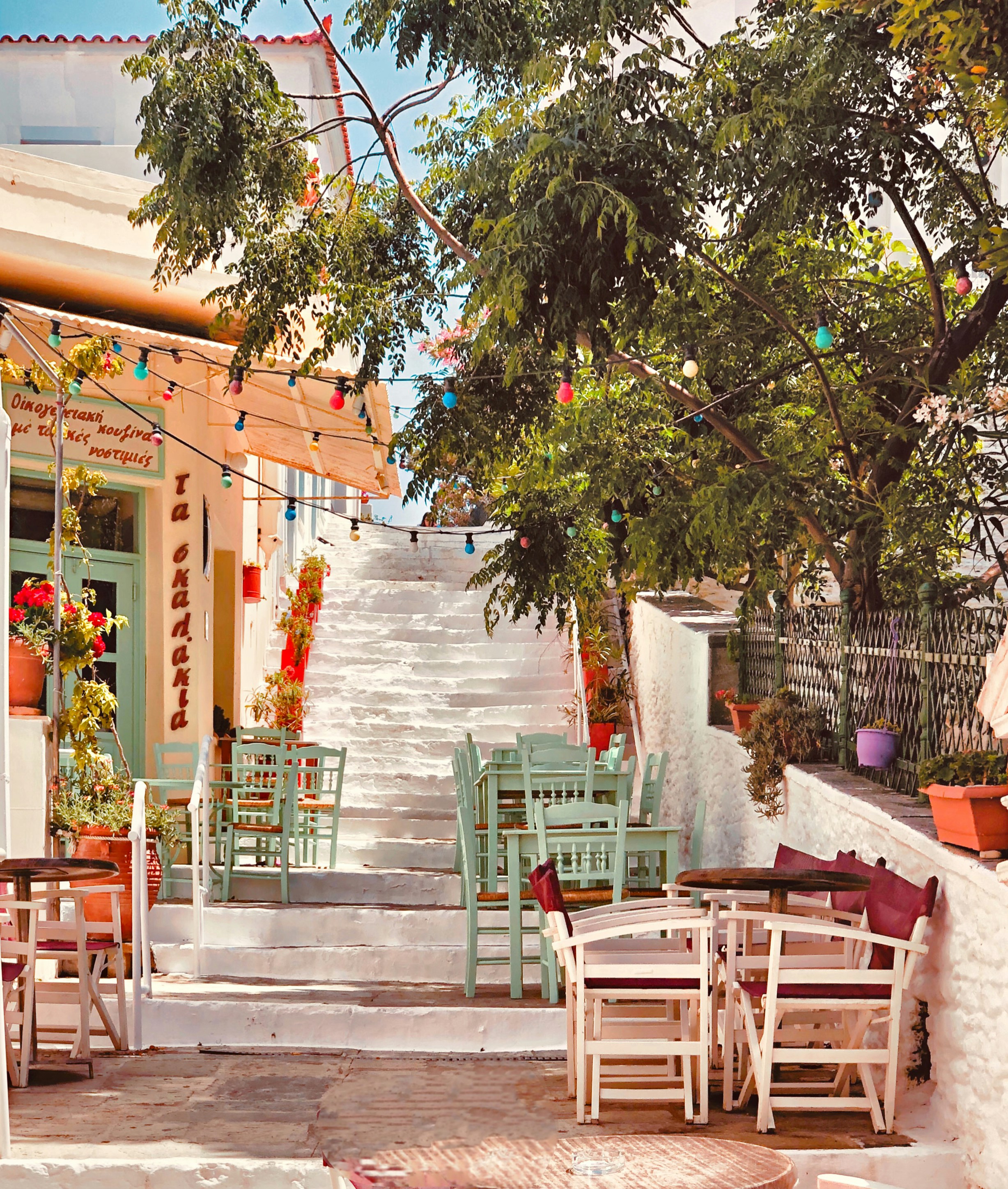 Taverna in Andros Greece