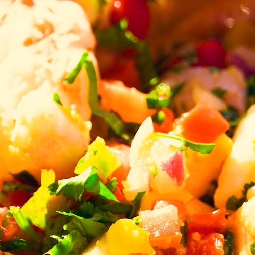 Peruvian style shrimp ceviche from the award winning waterfront Fish Market