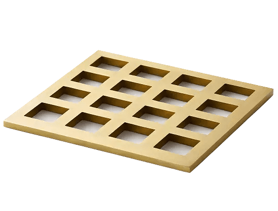 square brass coaster