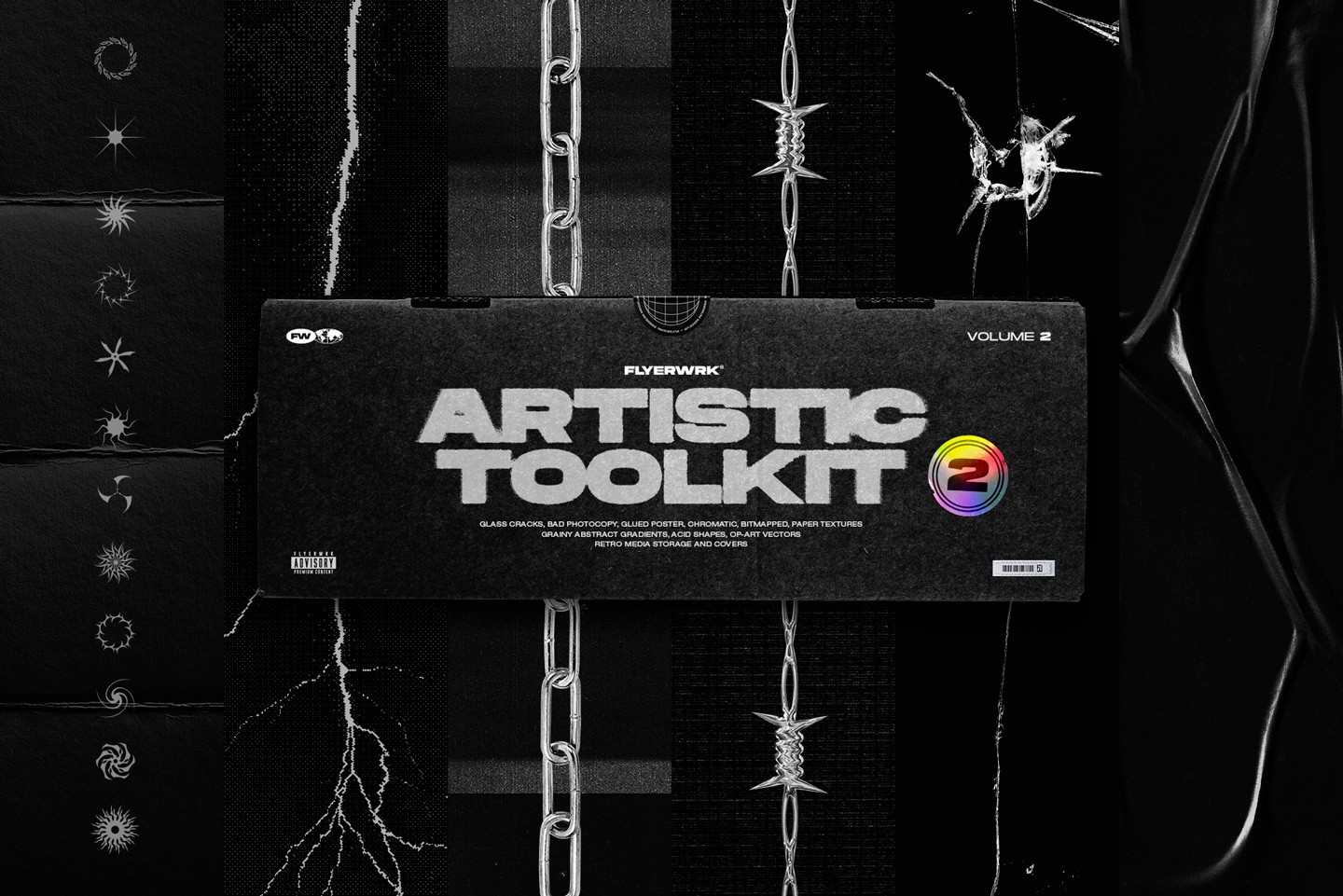 Artistic Toolkit 2 abstract textures and graphic objects collection preview