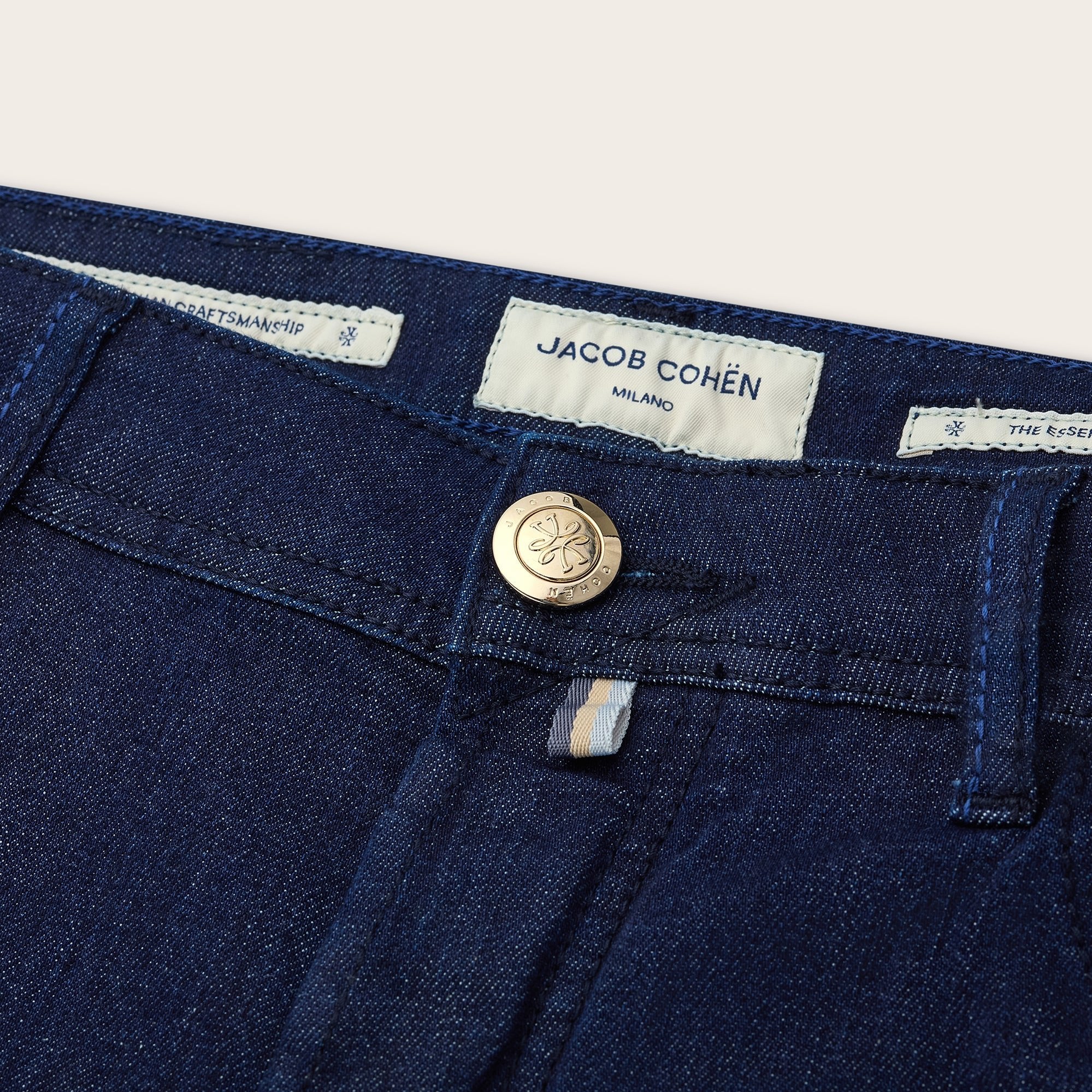 Bard Slim Fit Denim Dark Blue Jeans - Mandelli UK
