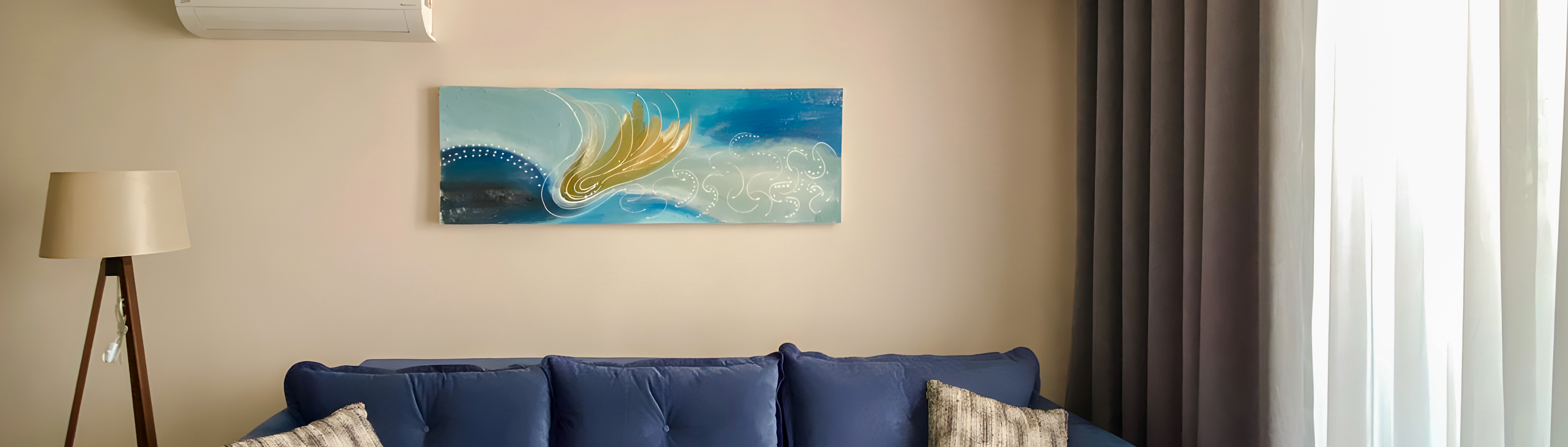 Modern apartment living room interior at Zen Garden Suites in Side Antalya