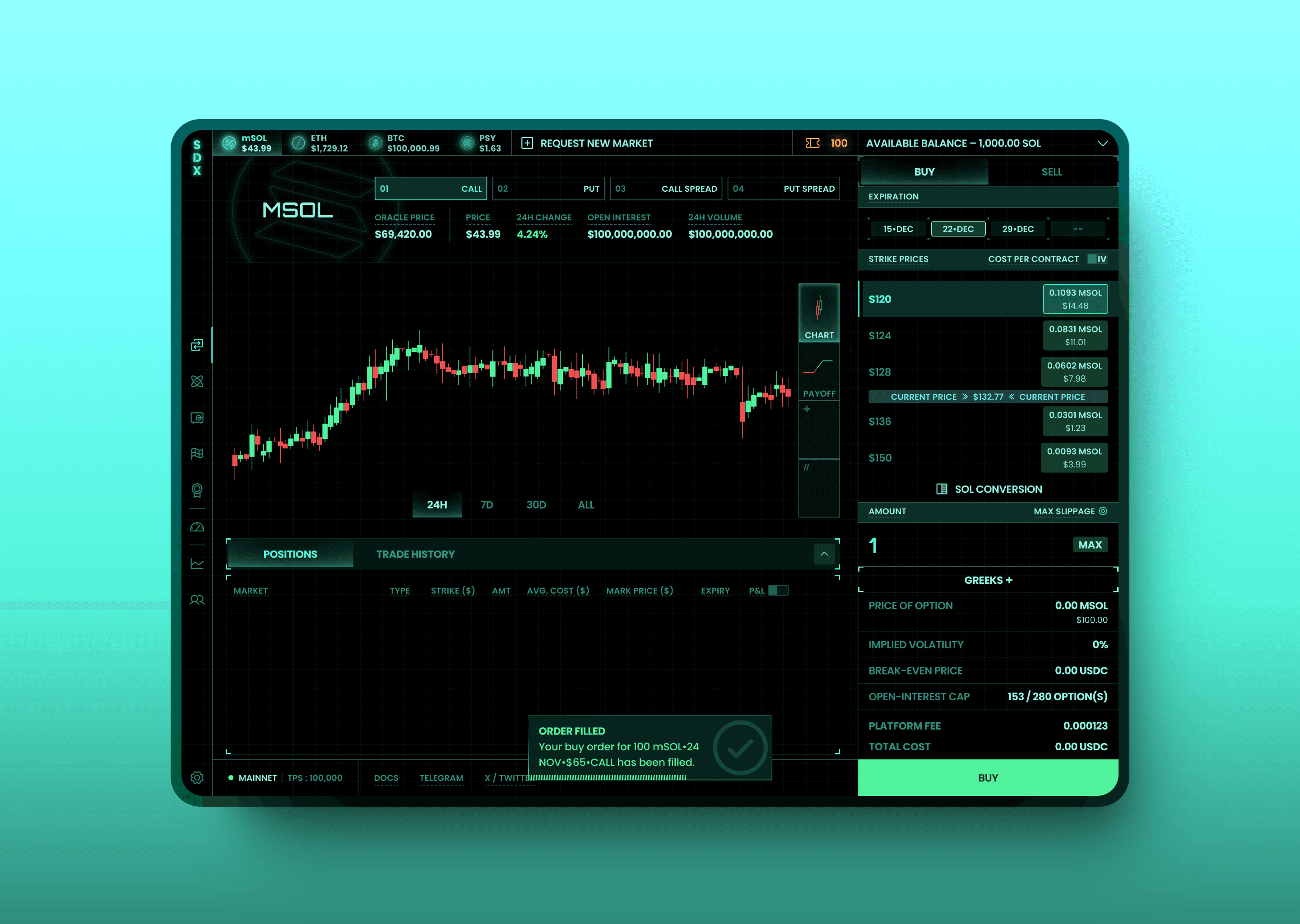 app trading screen