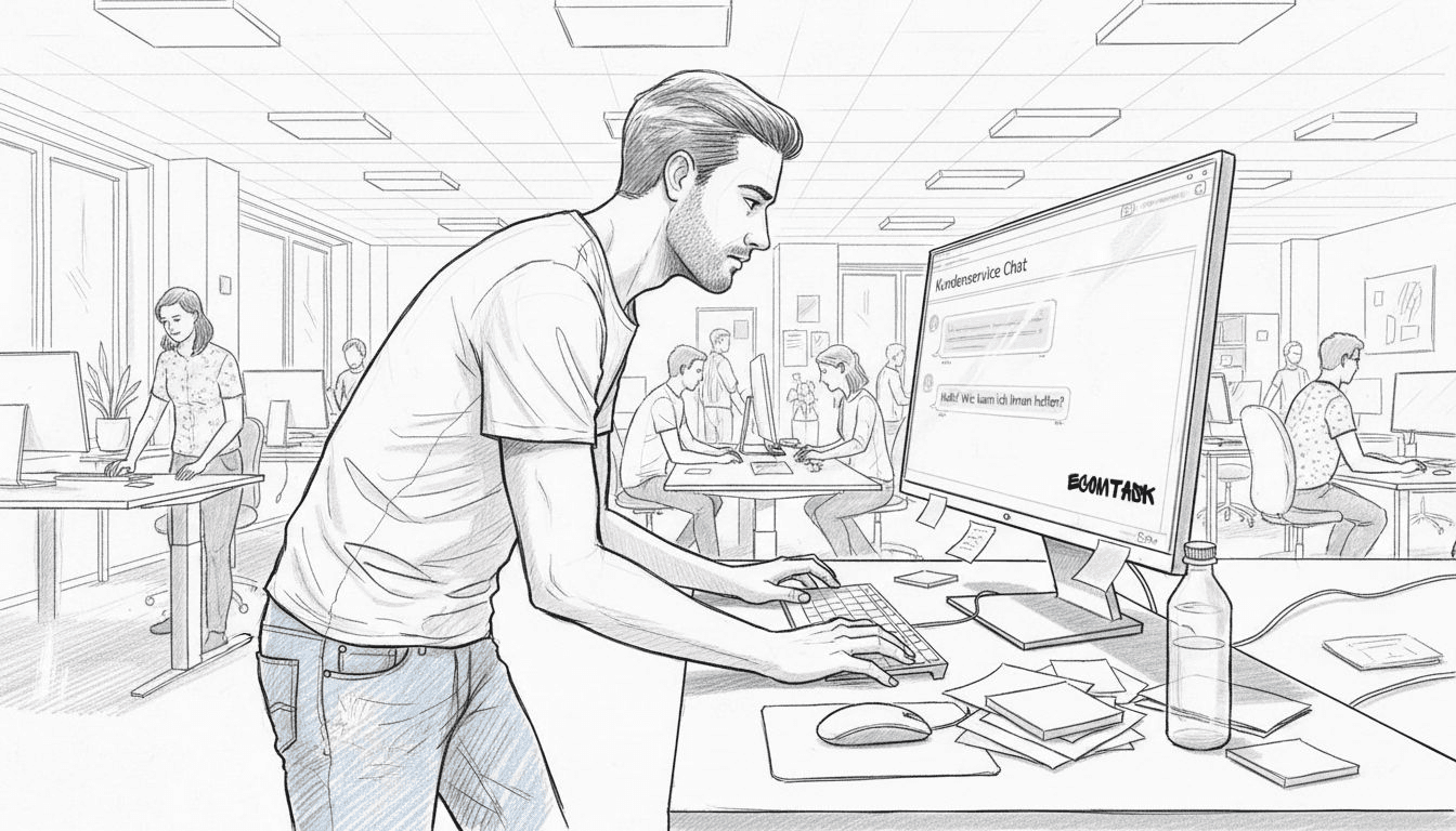 Kundenanfragen im Chat werden blitzschnell vom Support beantwortet.