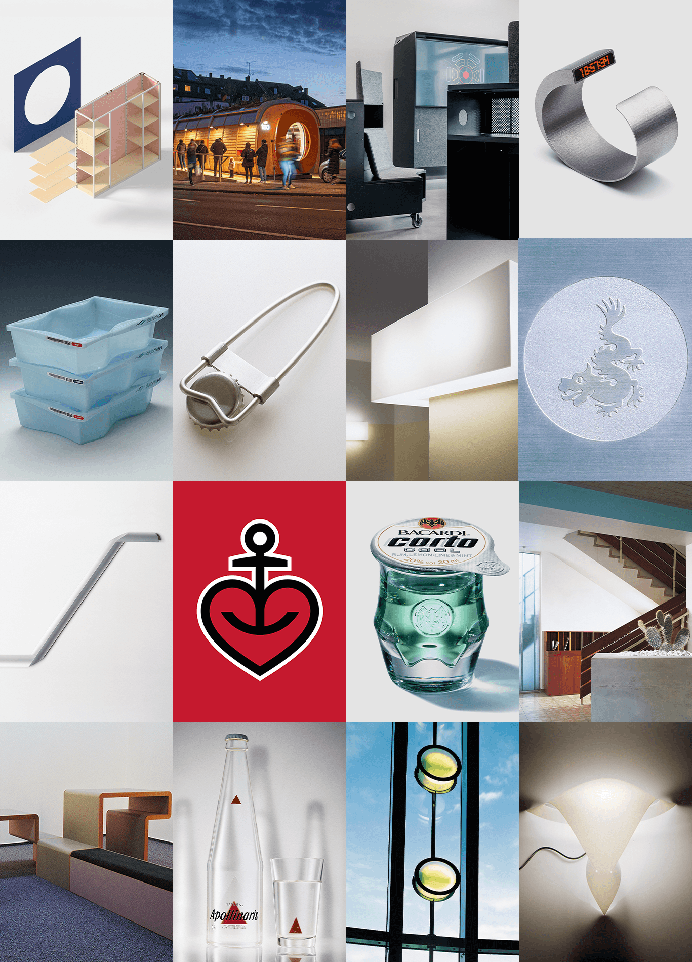 GIF aus mehreren Bildern, die weitere Arbeiten von Design for Human Nature anteasern.