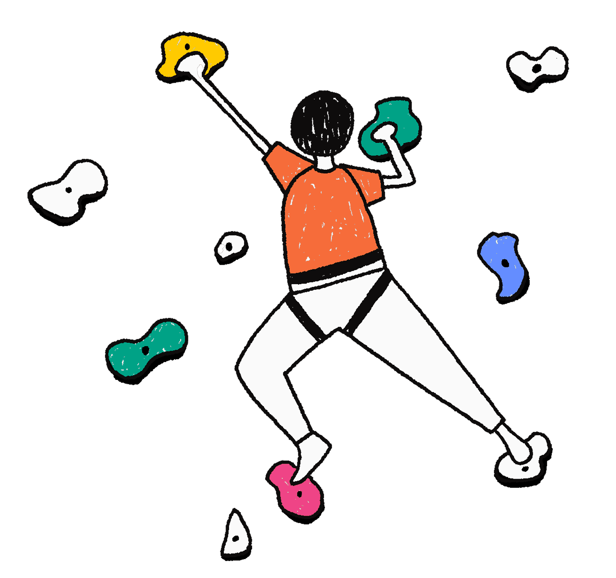 a person rock climbing