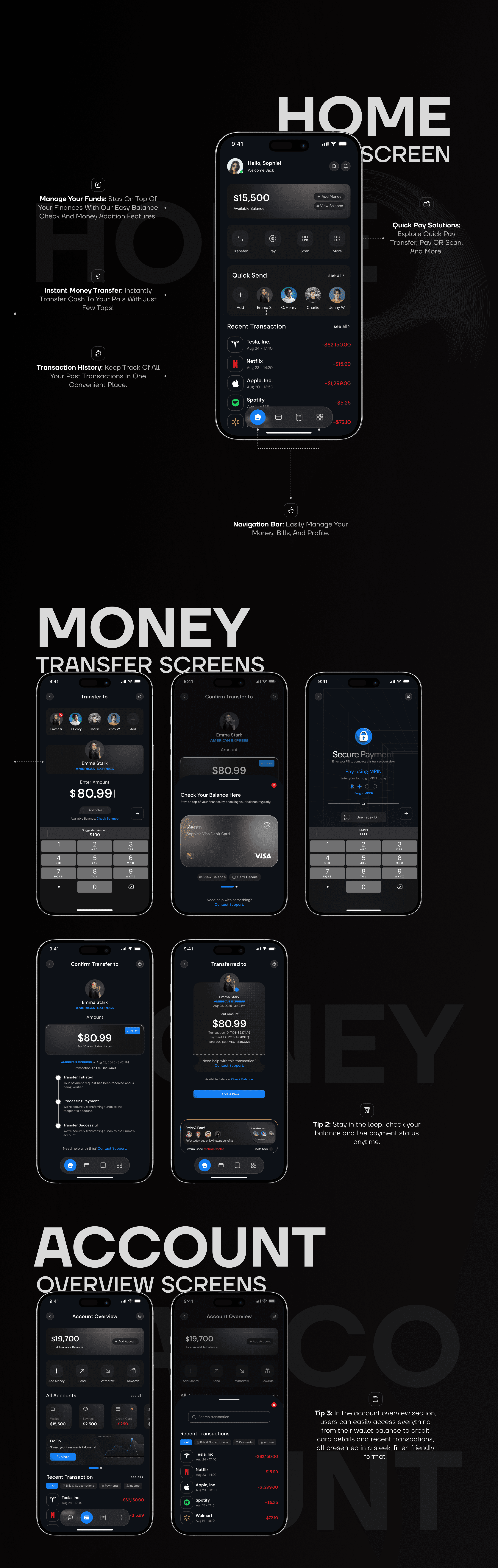 Zentro Finance App - Home/Account.