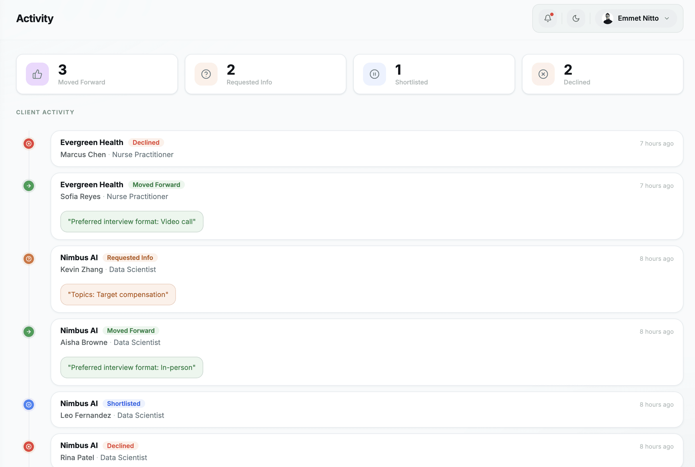 An image of Freelio's project ui