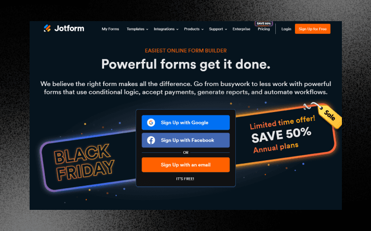 Jotform UI Dashboard