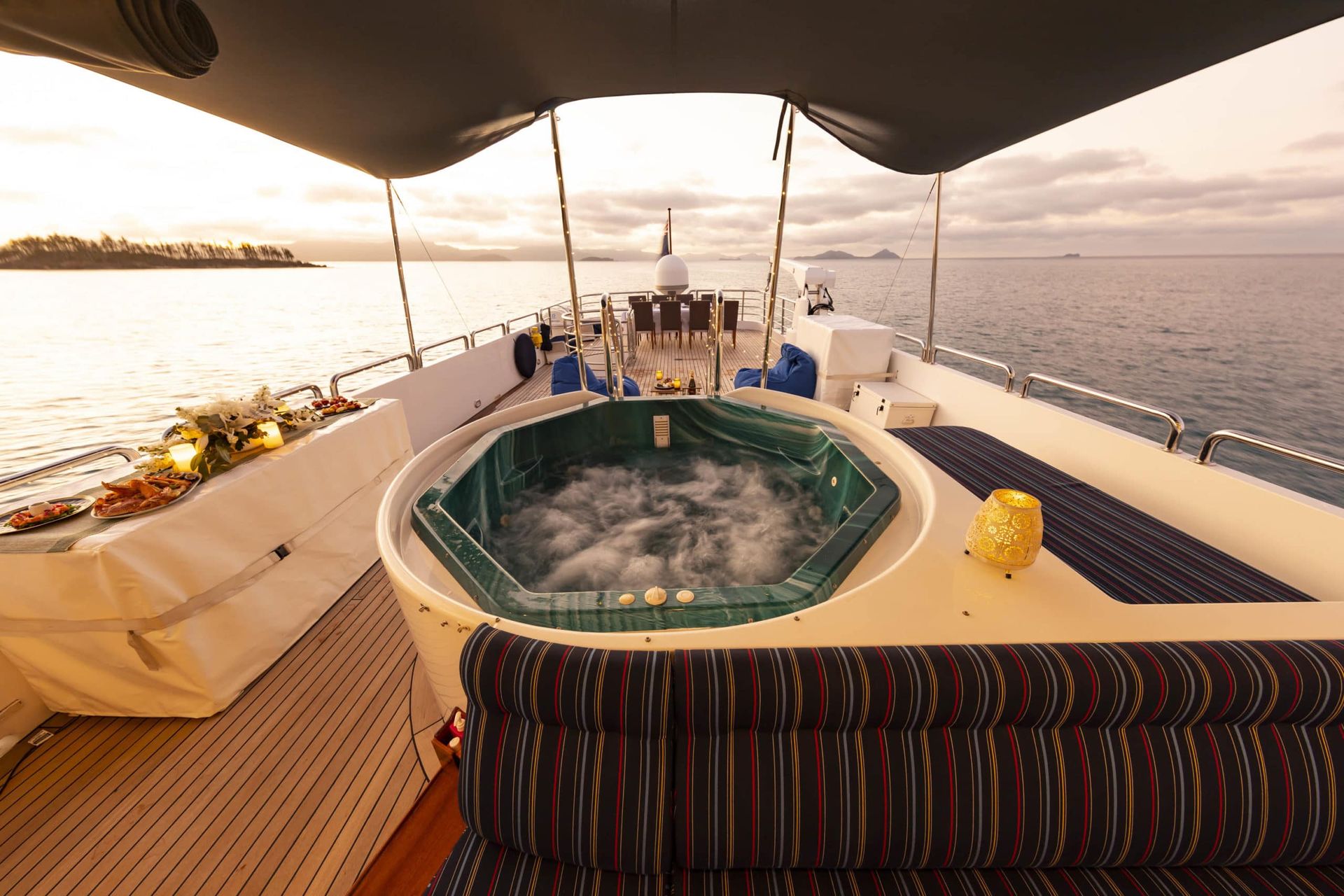 Yacht on water