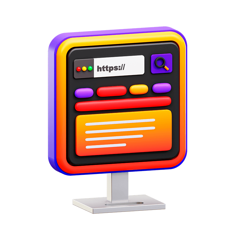 Computer screen for web development for SME businesses