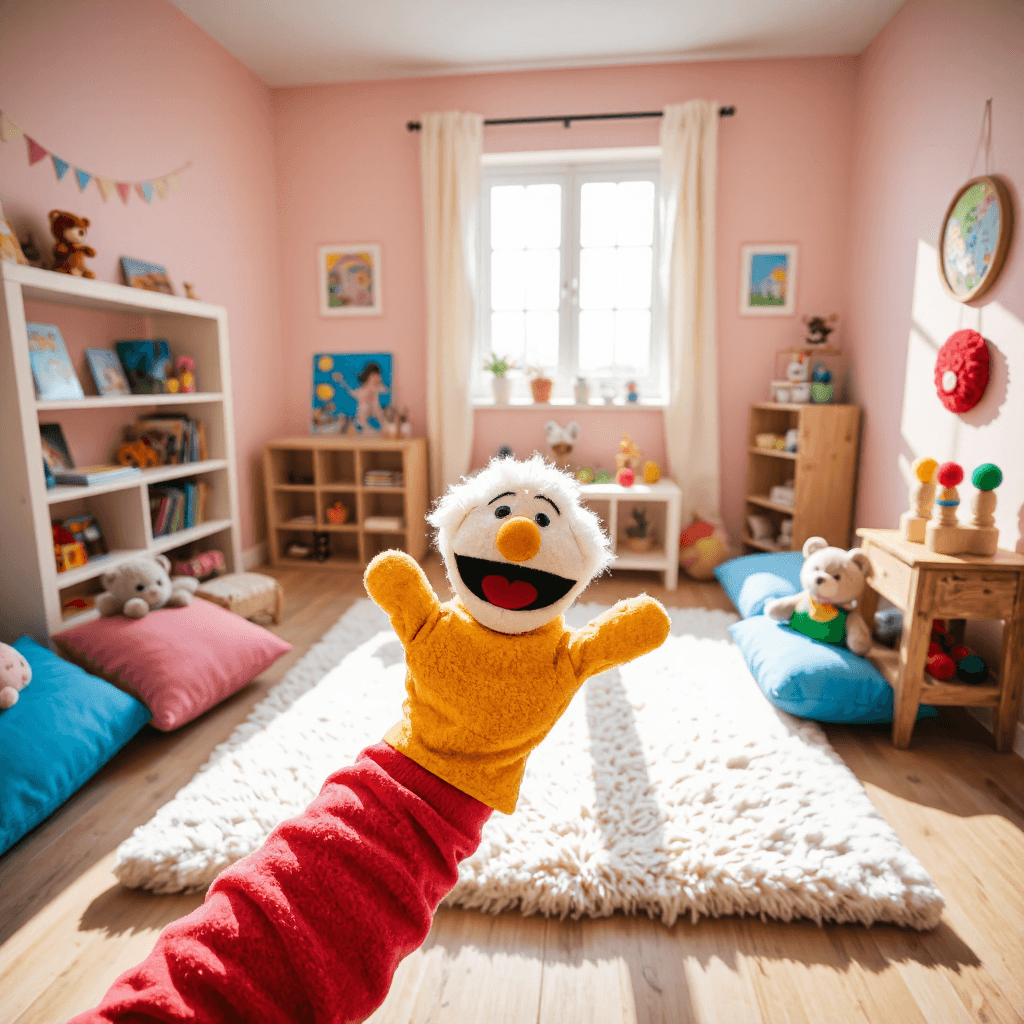 product photography of hand puppet