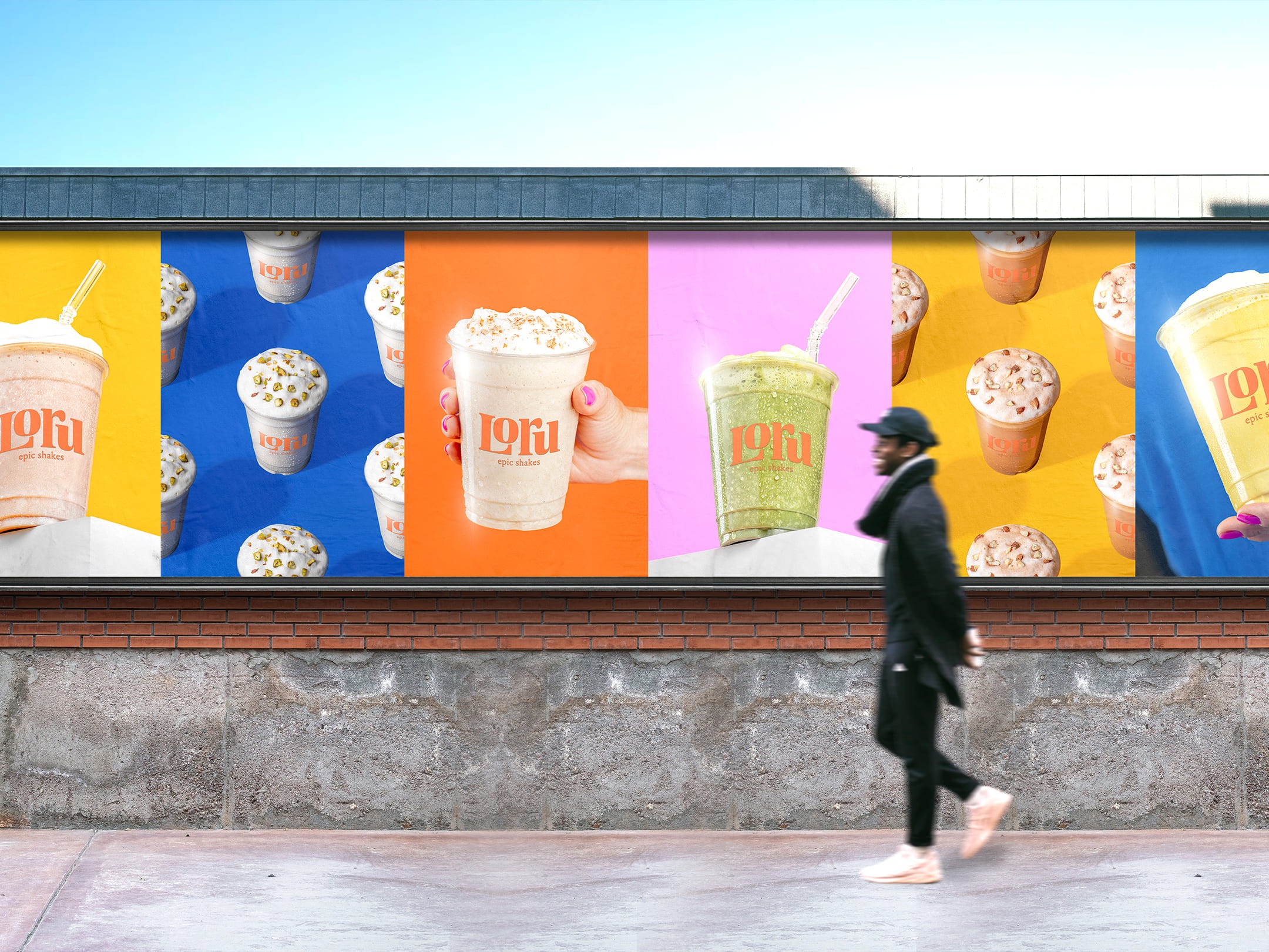 Loru Protein Shake Posters on Street