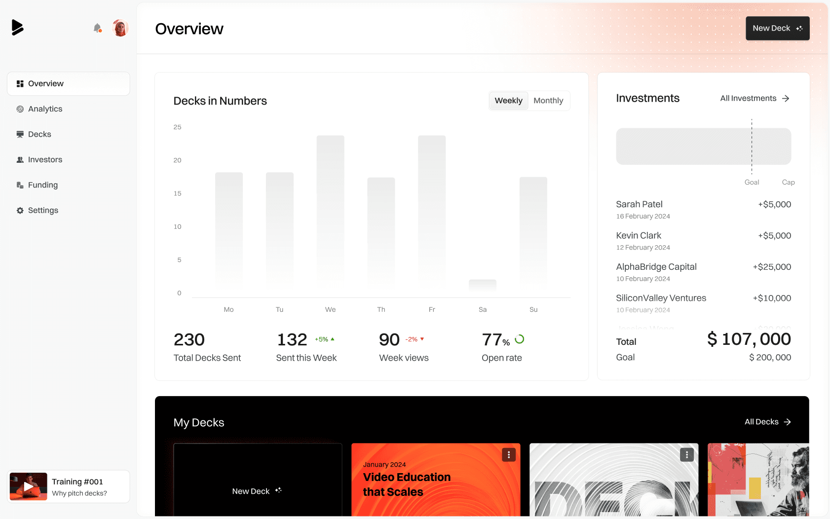 Deckker Dashboard