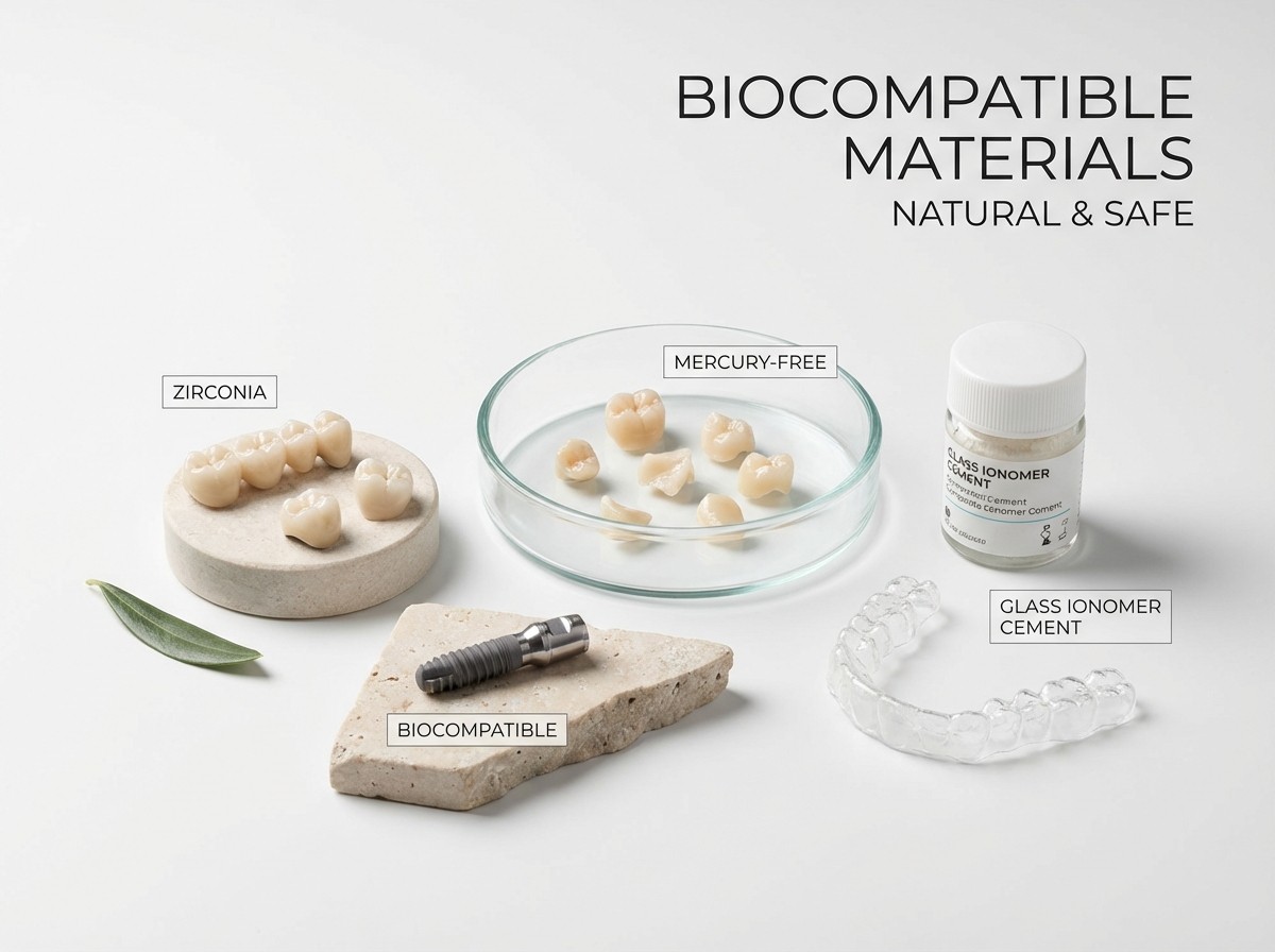 Mercury-free and biocompatible dental materials used in holistic dentistry at Smyrna Dental Studio