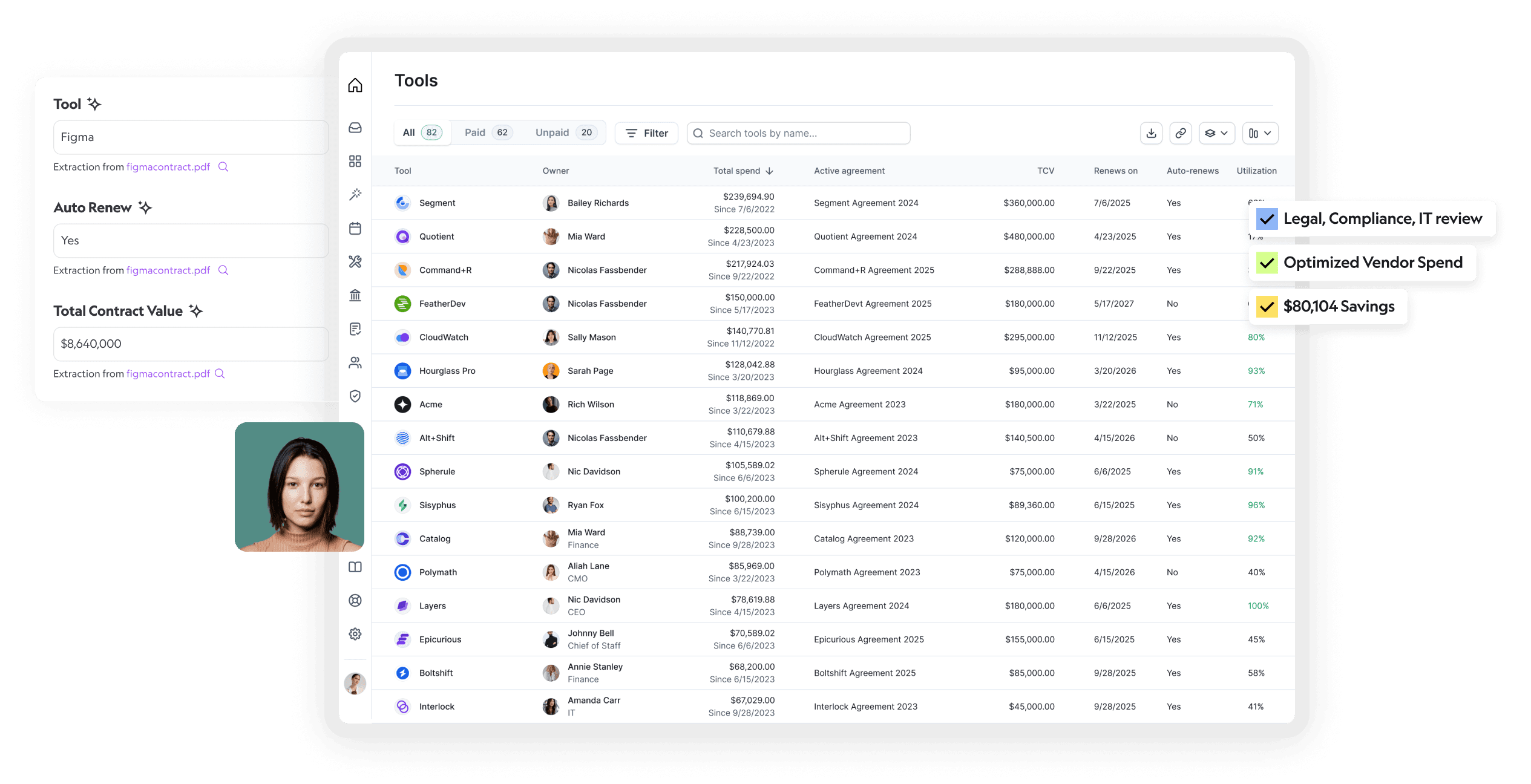 Tools table in BRM with feature call outs.