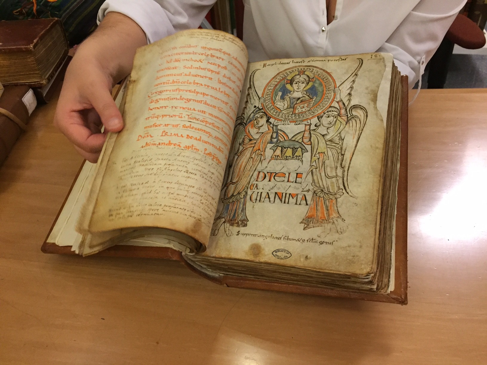 Hand written book that has manual drawings of what seems yo be angels entities.