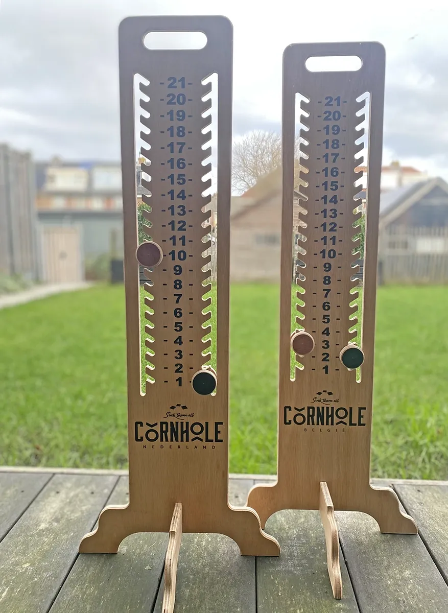 High-quality wooden cornhole board stands — ACL compliant rental sets Amsterdam