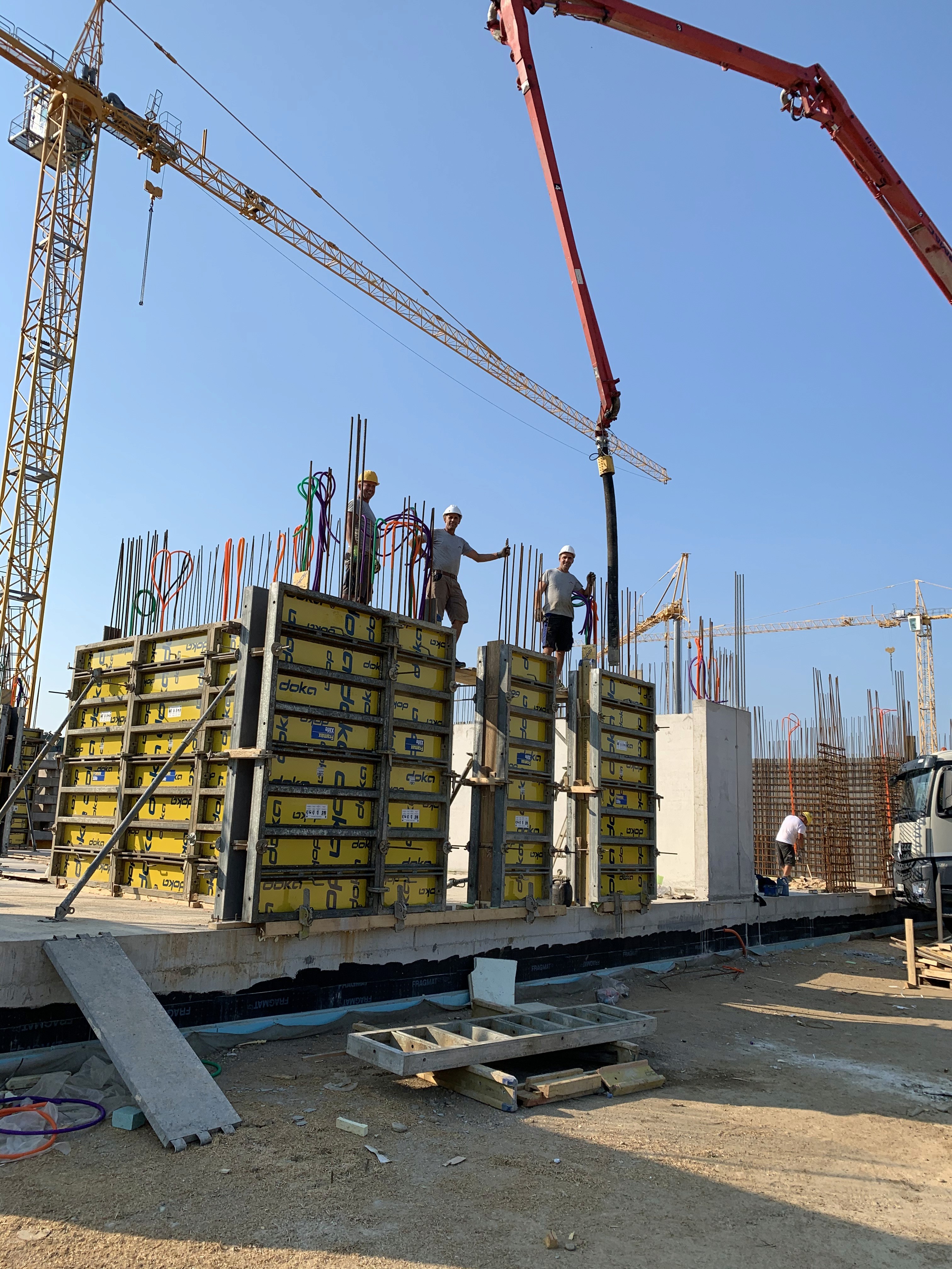 High-rise office building with sustainable design features