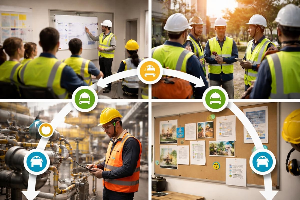 Safety messaging integration across workplace touchpoints