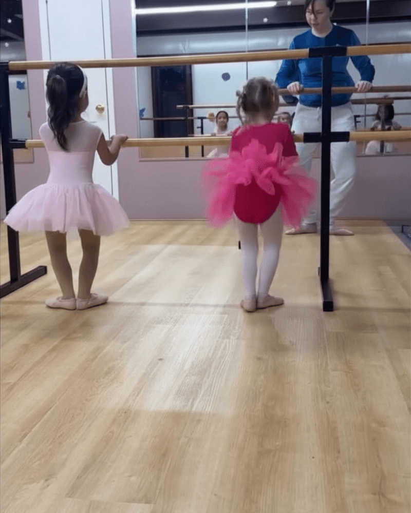 Ballet students practicing at SportPlus dance studio Charlotte NC