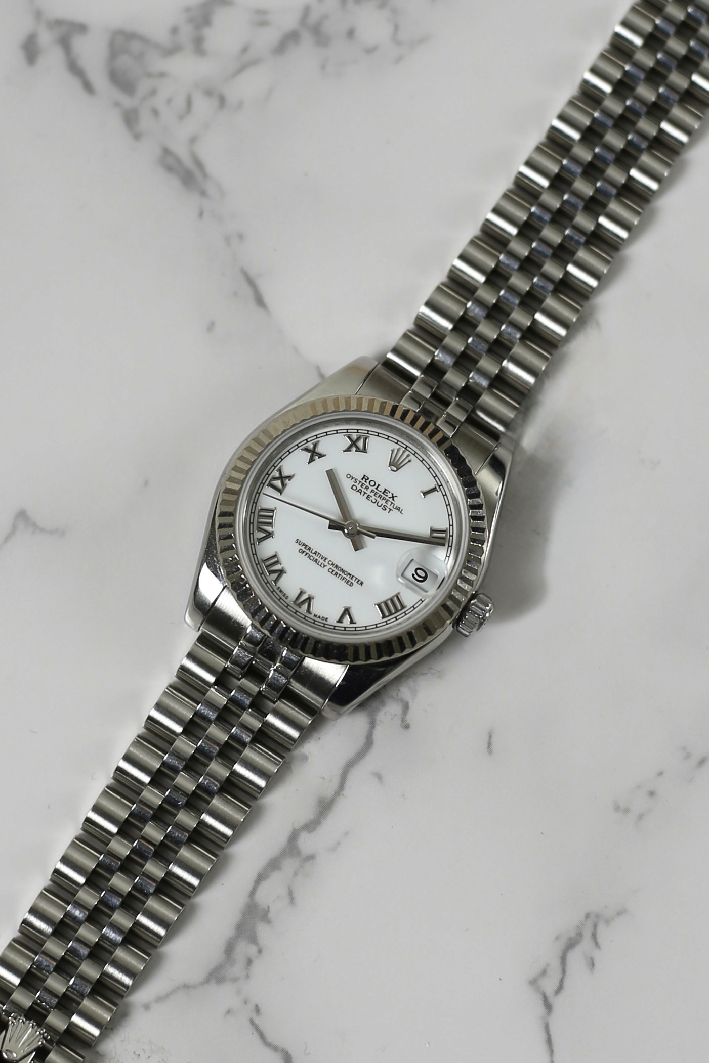 LADIES DATEJUST WHITE ROMAN (STEEL & GOLD)