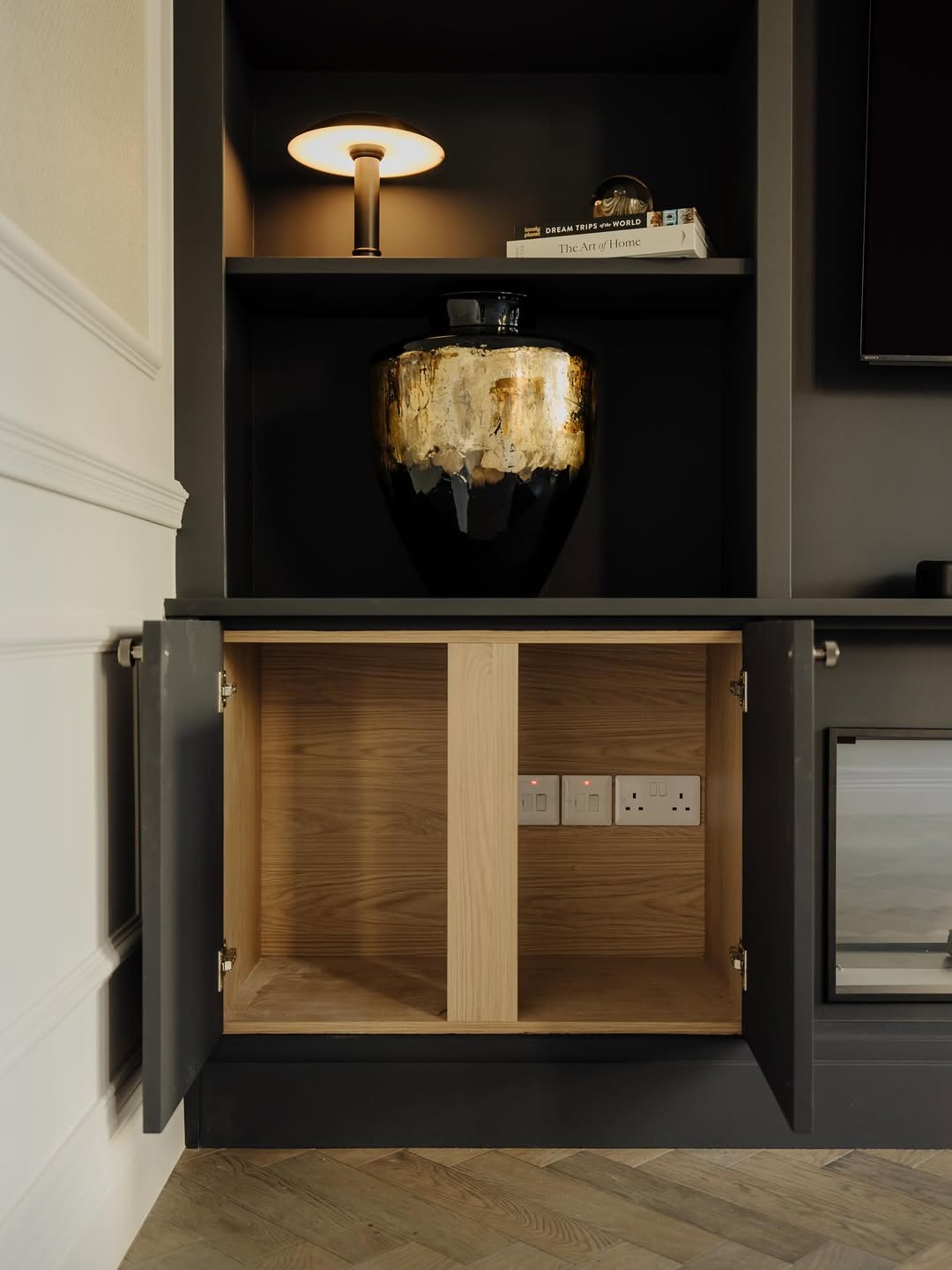 Bespoke Media wall, Panelling and Flooring in Belfast