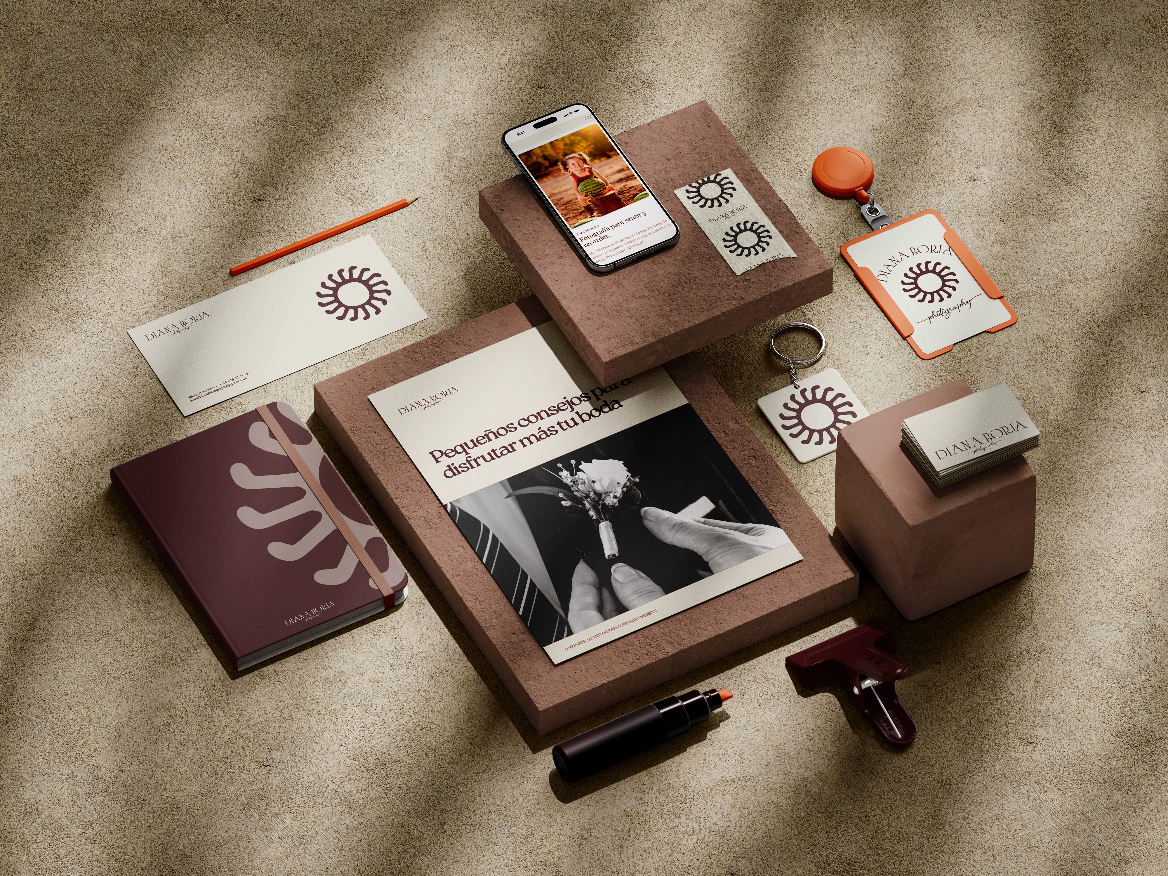 Project Diana Borja Photography.  Corporative stationery