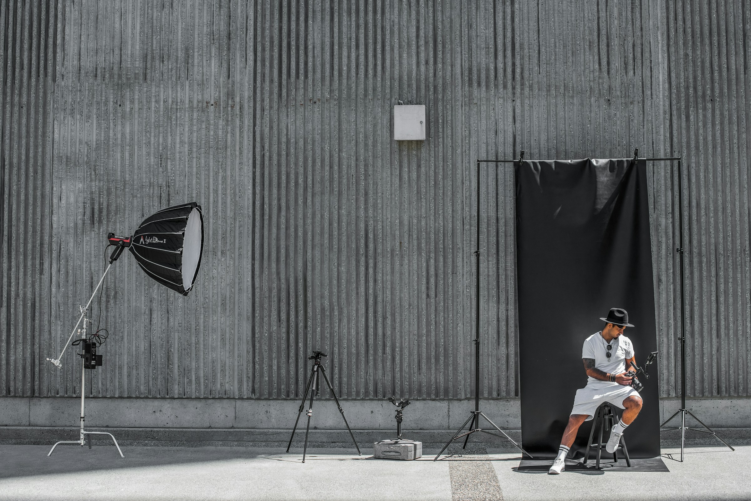 man getting ready for photoshoot - eCommerce Photography