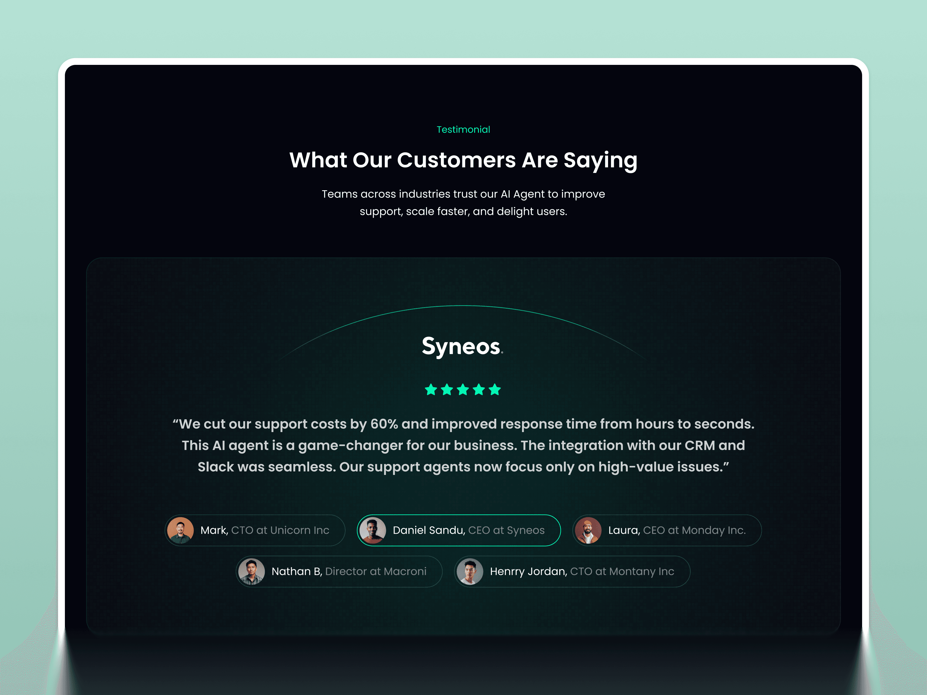 framer dark saas template