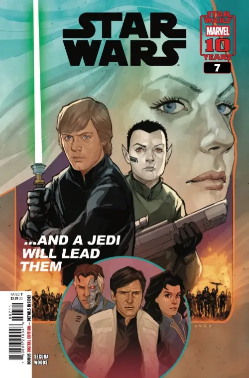 Cover for Star Wars #7 featuring Luke Skywalker and the entire ensemble. 