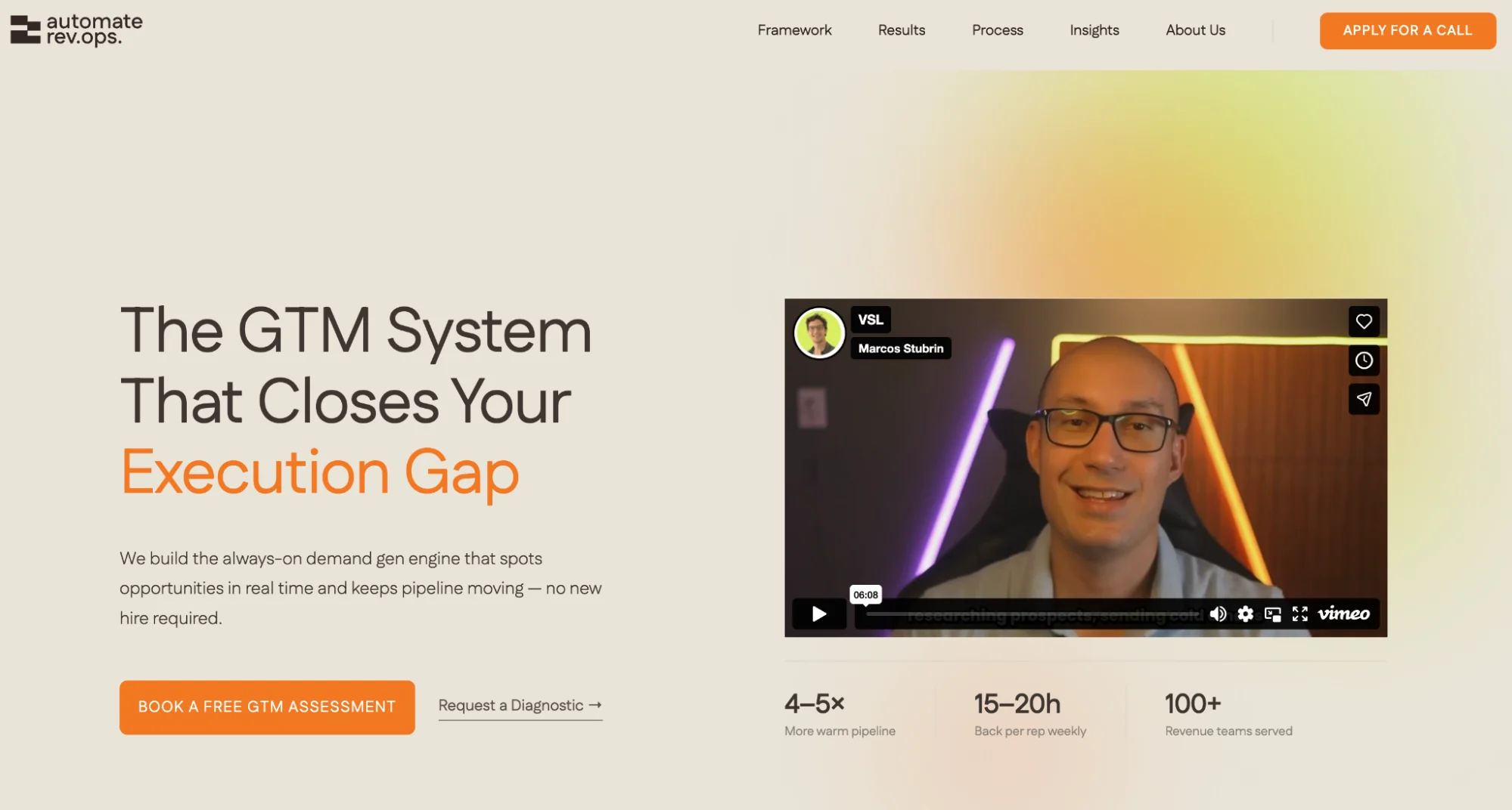 Automate RevOps homepage: Clay expert coaching and RevOps training program