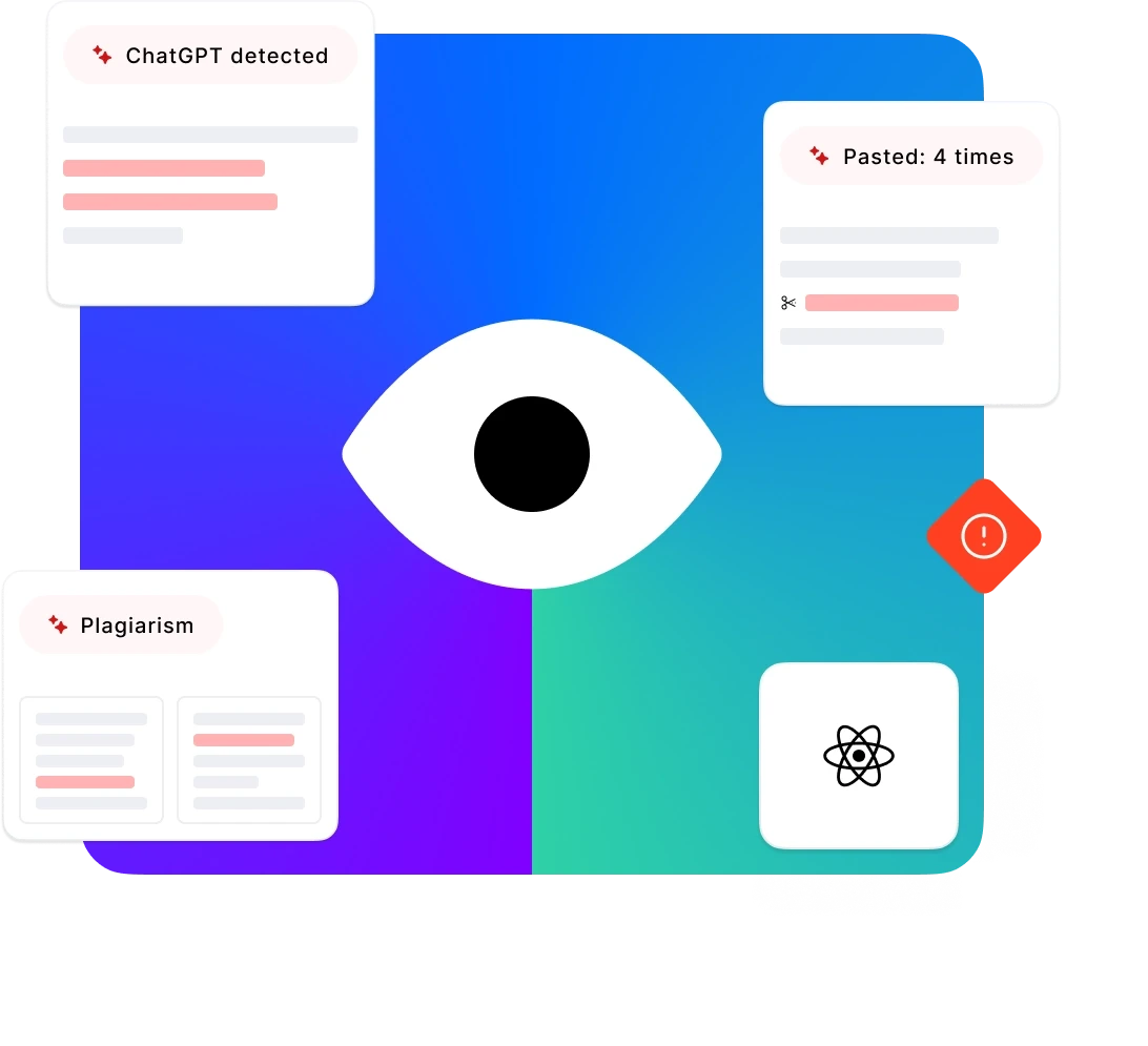 Graphic showing cheting detection