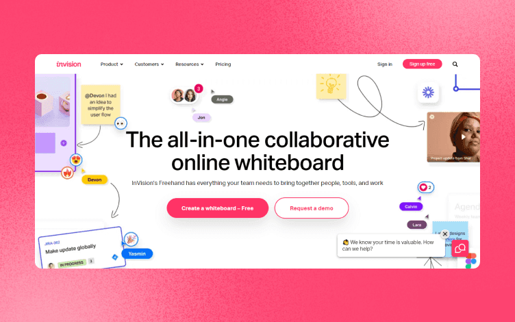 InVision homepage