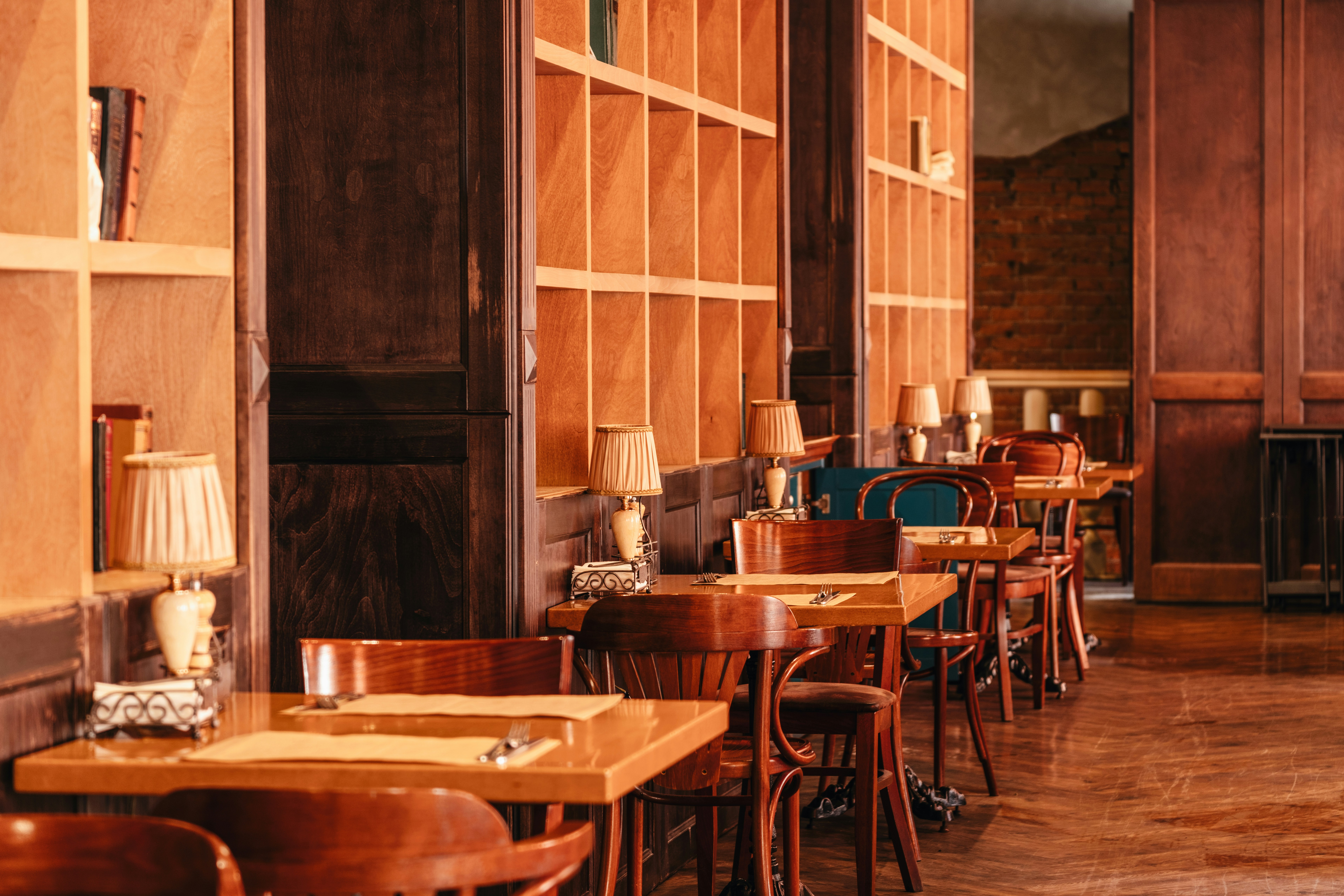 Brown theme dining interior