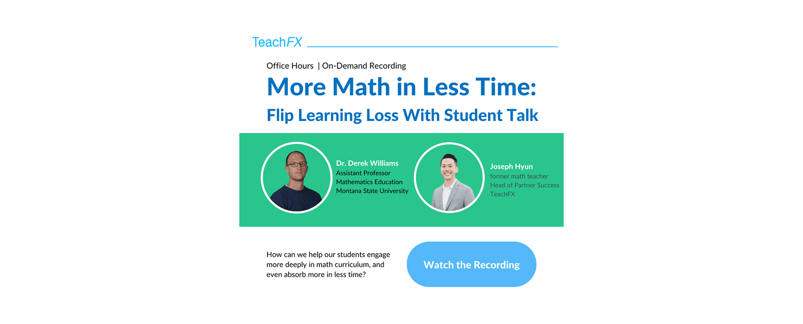 student talk math class Dr. Derek Williams TeachFX