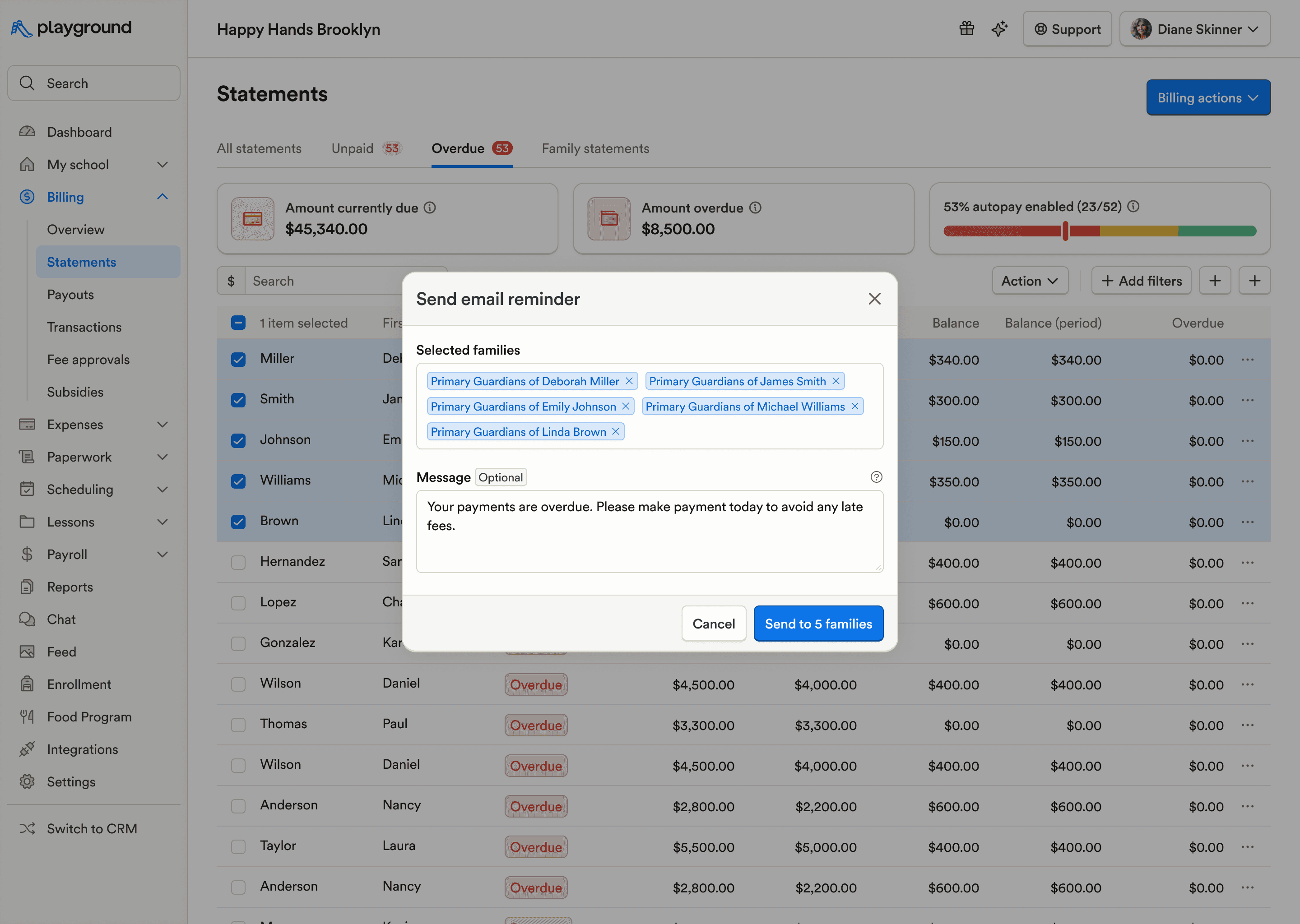 Overdue invoice reminder