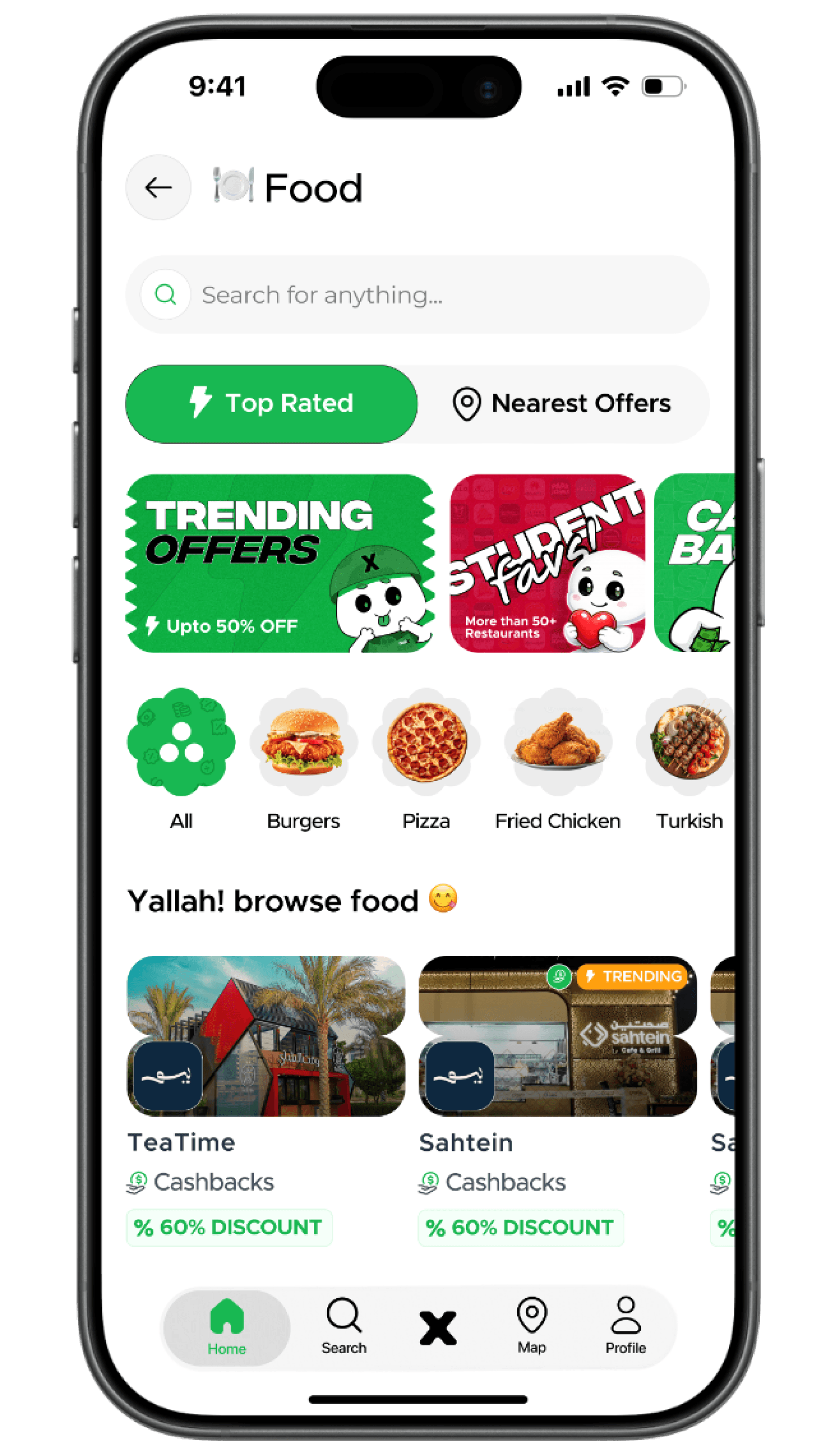 Gold iPhone showing a community screen of a habit tracker app with user suggestions, profile images, and follow buttons, on a light grey background.