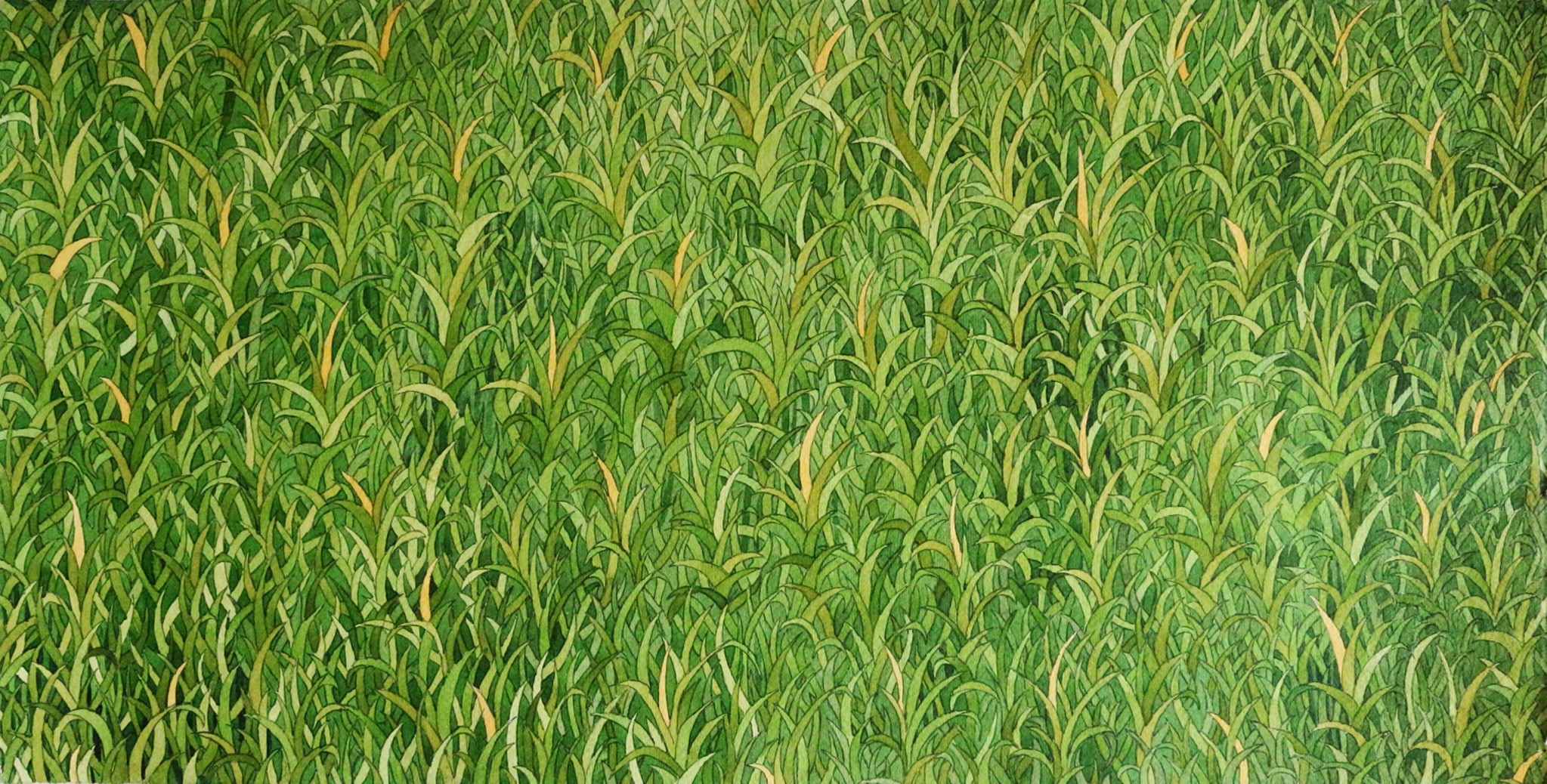 herd of sheep on road painting