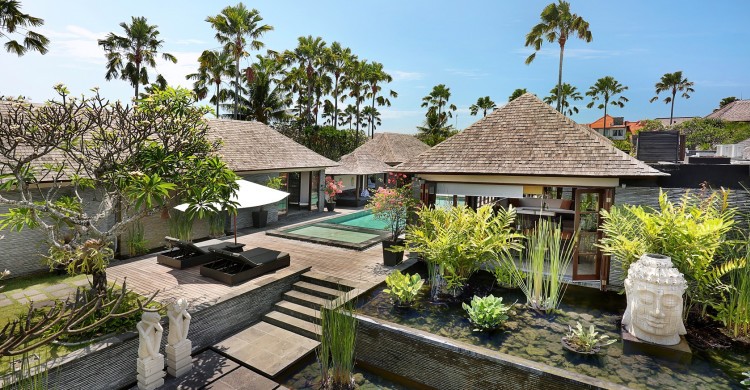 Tropical garden villa with authentic Balinese design, ideal for high-end residential real estate buyers.