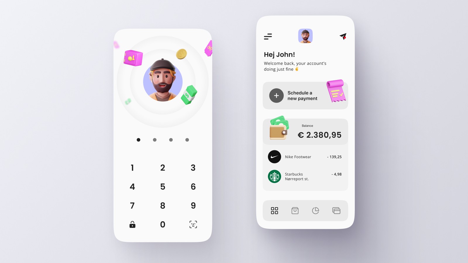 mobile app design ui ux for fintech banking