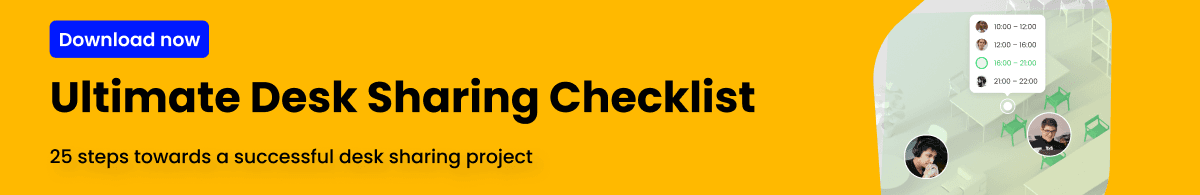 Banner: download the free desk sharing checklist