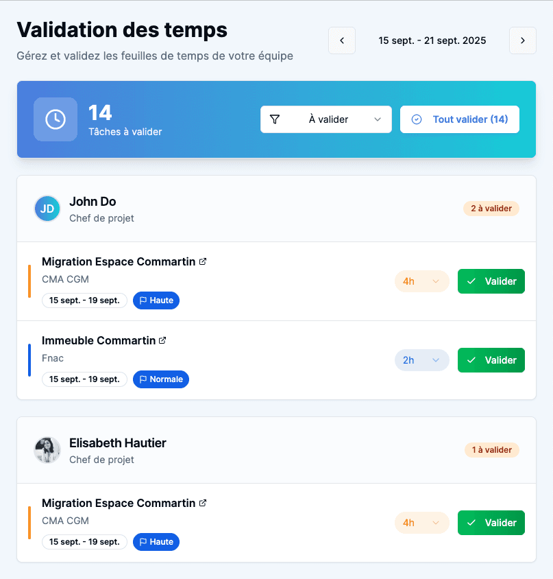 An image of Freelio's project ui