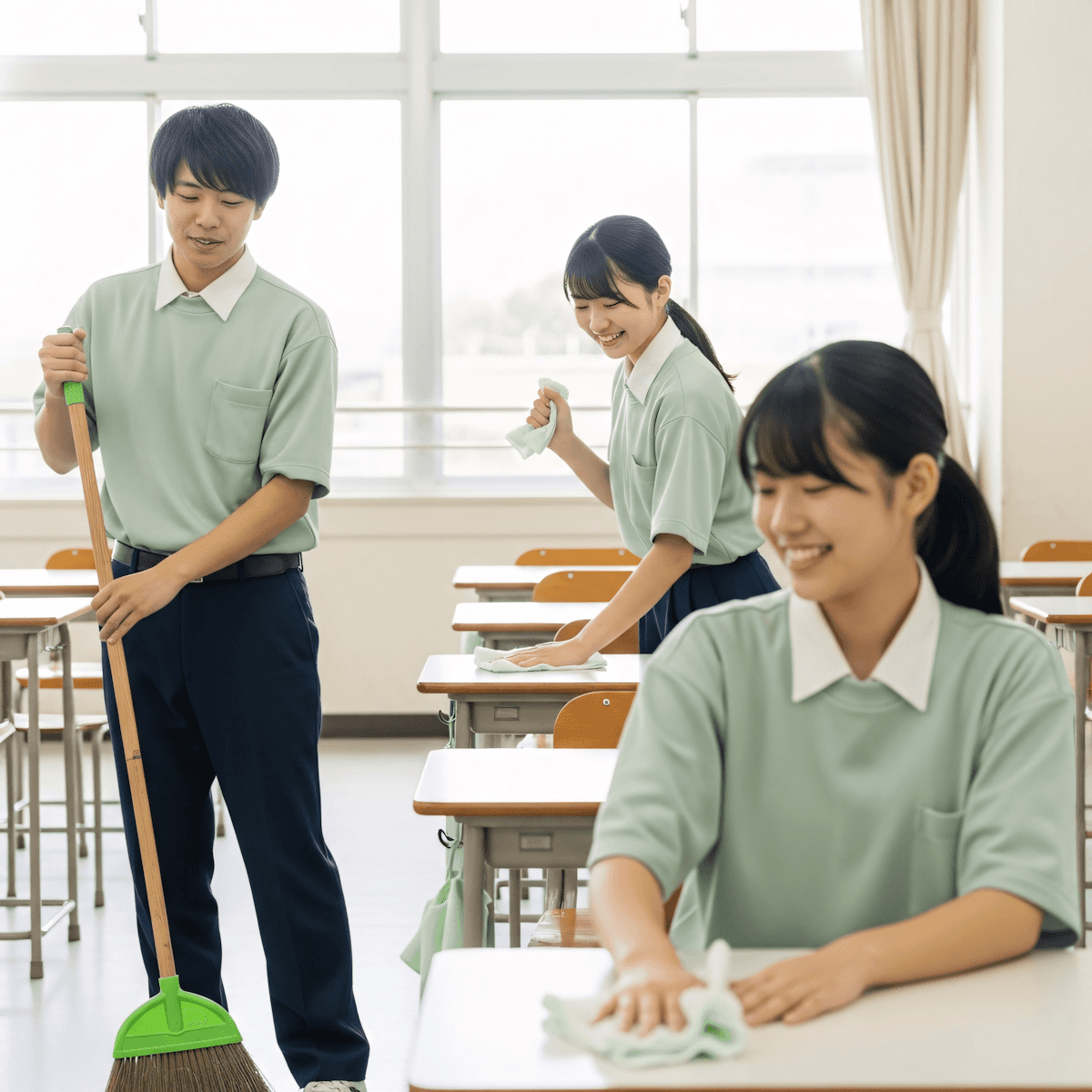 A person in a white outfit sits on a round stool in a spacious, minimalist room. The wall is covered with framed photos surrounding a large screen, creating a serene, contemplative atmosphere
