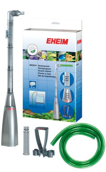 An assortment of cleaning equipment used for fish aquariums