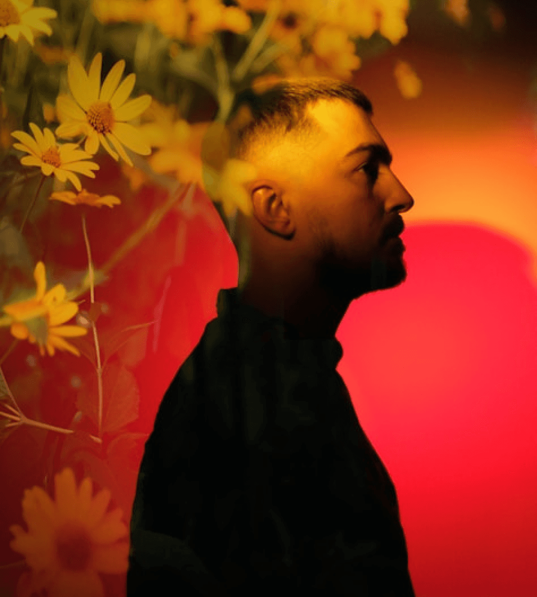 man looking to the right