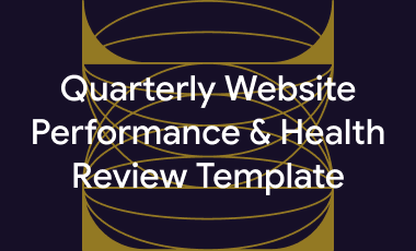 Quarterly Website Performance & Health Review Template cover