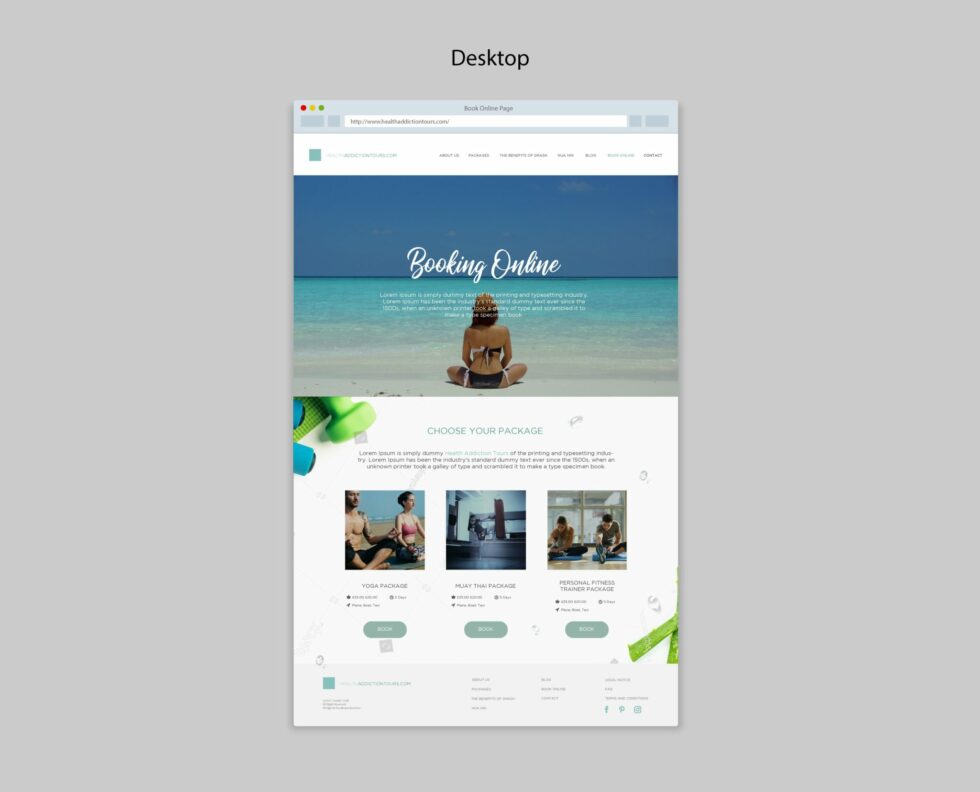 Health Adventure Thailand website Booking creation by Suzaku Productions