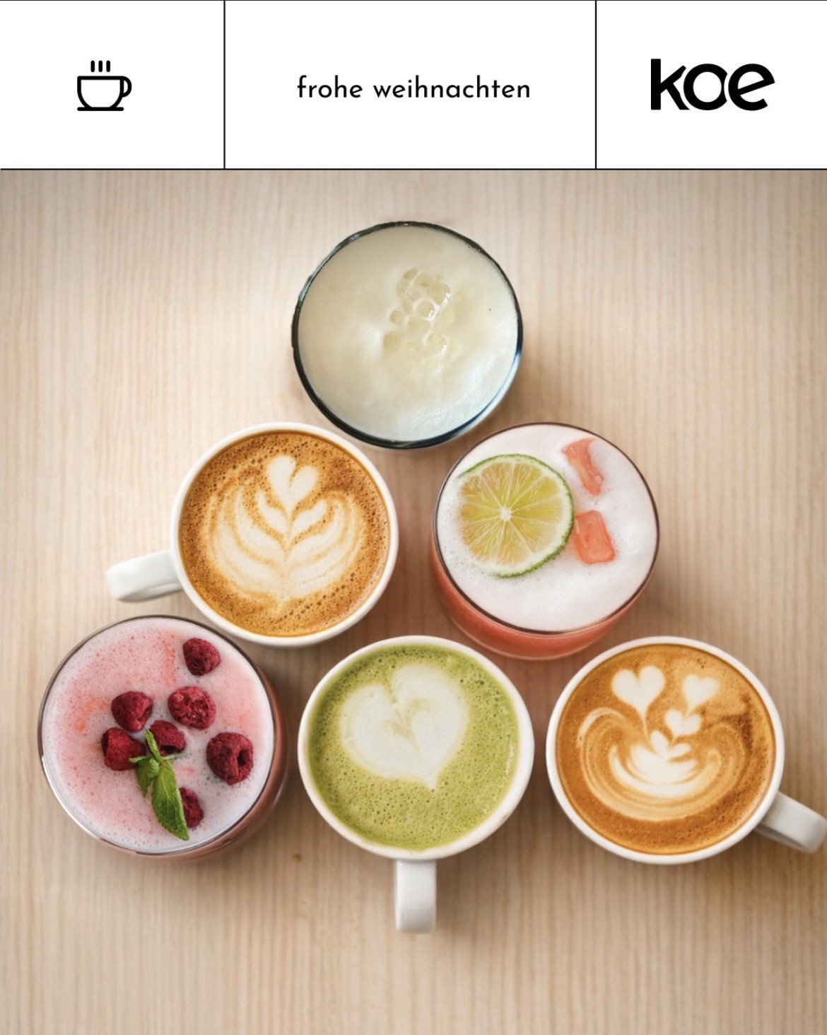 koe Cafe Weihnachtspost